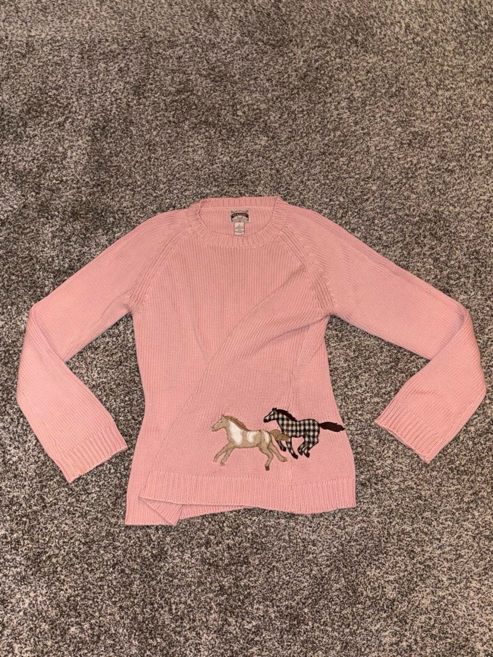 Vintage 90s sweater with embroidered horses